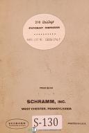 Schramm-Schramm 210 Unistage 50 h.p., Air Compressor Parts List & Diagrams Manual 1973-210-01
